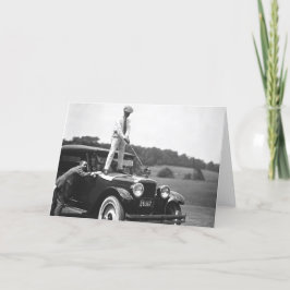 De Festividades Cartão Vintage Golf
