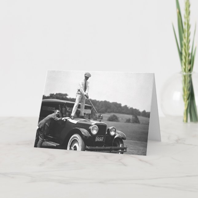 De Festividades Cartão Vintage Golf (Frente)