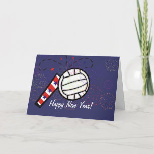 De Festividades Cartão - voleibol do feliz ano novo
