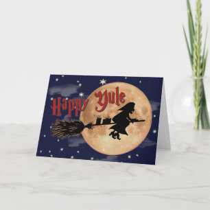 De Festividades Cartão Xmas Feliz Yule Witch
