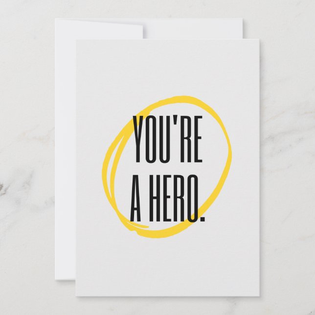 De Festividades Cartão You're a hero. (Frente)
