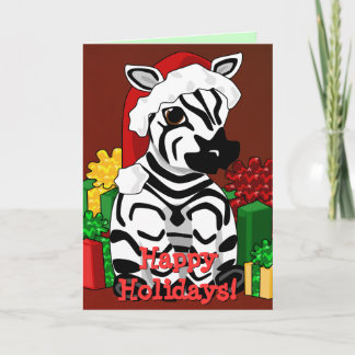 De Festividades Cartão Zebra Natal