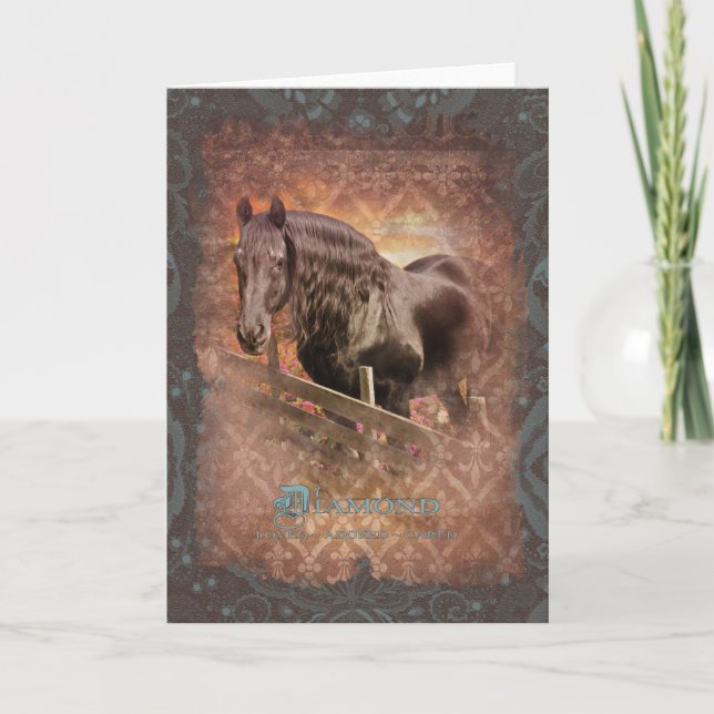 De Festividades Cavalo Frísia - Cartão Saudável (Frente)