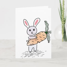 De Festividades Coelho com cartão da cenoura