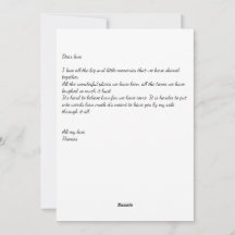 Coração Apaixonado: Escreva sua carta - Cartão do 