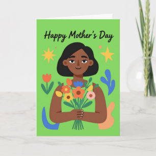 De Festividades Dê Flores a Ela Cartão do Dia das Mães