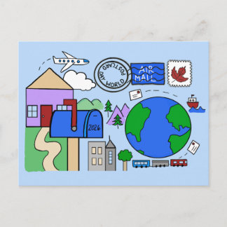 De Festividades Dia do Cartão Postal Mundial 2026 - transporte em