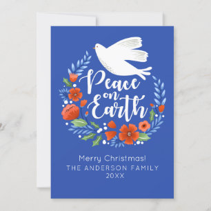 De Festividades Dove Peace on Earth Natal Holiday Cartão com foto