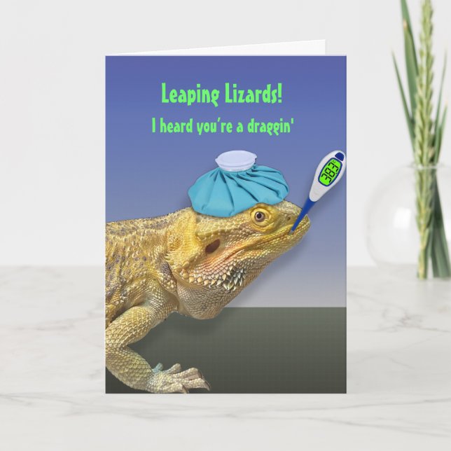 De Festividades Dragão Carretado Lizard Consiga Um Cartão (Frente)