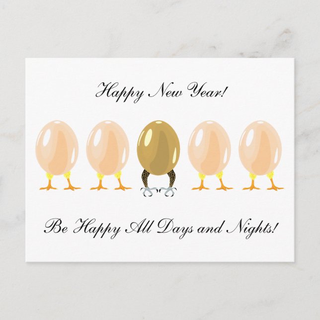 De Festividades dragões e galinhas Cartão Postal Personalizado (Frente)