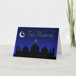 De Festividades Eid Mubarak - Cartão Saudável Islâmico