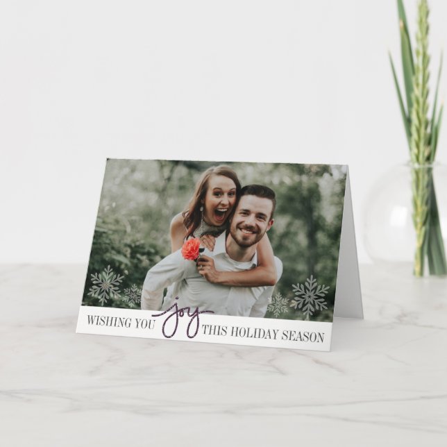 De Festividades Elegante Hanukkah Joy Cartão com fotos dobrado (Frente)