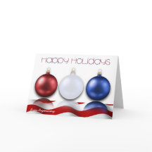 Enfeites Patrióticos e Bandeira Cartão Feliz Natal