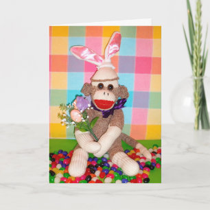 De Festividades Ernie o cartão do buquê da páscoa do macaco da