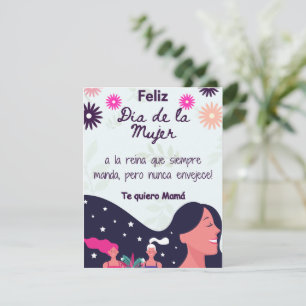 De Festividades Espanhol - Cartão do Dia das Mulheres Feliz para a