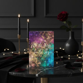 De Festividades Estrelas Celestiais Cartão Personalizado do Dia do