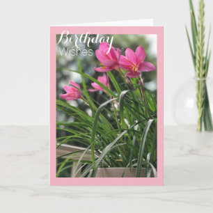 De Festividades Fairy Lily Birthday (Fada Lily Birthday) — Cartão 