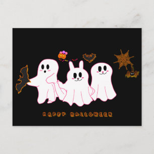 De Festividades Fantasmas engraçados posando para um cartão postal