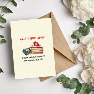 De Festividades Feliz Aniversário Do Cartão Financeiro Favorito