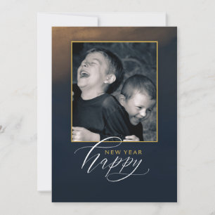 De Festividades Feliz Ano Novo Elegante Cartão 5 x 7 - 1 Foto