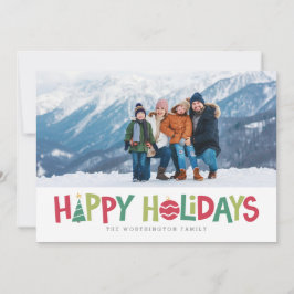 De Festividades Feliz cartão com fotos colorido nos feriados