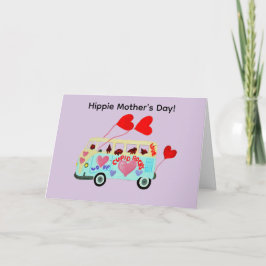 De Festividades Feliz Dia das Mães Cartão da Van Hippie Dachshund