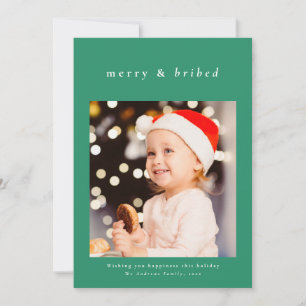 De Festividades Feliz e cartão com fotos verde engraçado