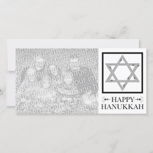 De Festividades feliz hanukkah: estrela do cartão com fotos David