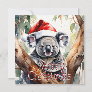 De Festividades Feliz Natal Coala sentado no cartão Gumtree
