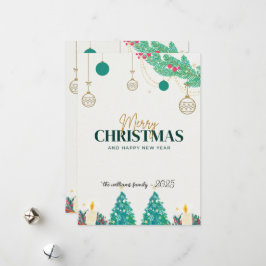 De Festividades Feliz natal, festivo e bonito cartão moderno