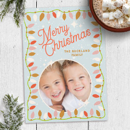 De Festividades Feliz Natal Luzes Cartão com fotos Uma Imagem