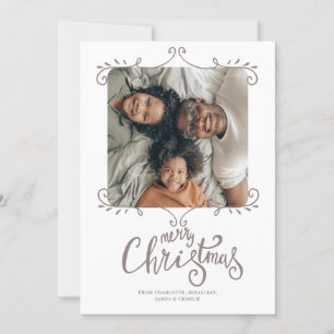 De Festividades Feliz Natal Moderno Cartão com fotos Simples
