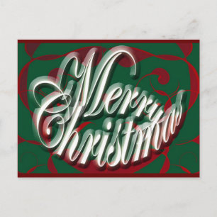 De Festividades Feliz Natal no Cartão Postal Verde
