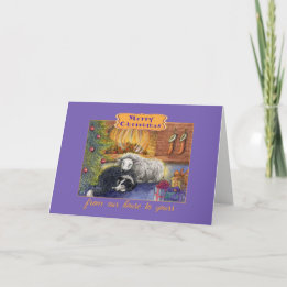 De Festividades Feliz Natal para a nossa casa para a sua, cartão d