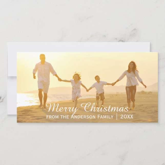 De Festividades Feliz Natal Simples - Cartão com fotos (Frente)