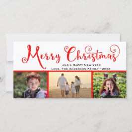 De Festividades Feliz Natal - Três Fotografias - Cartão com fotos