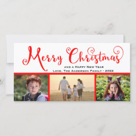 De Festividades Feliz Natal - Três Fotografias - Cartão com fotos