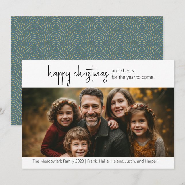 De Festividades Feliz Natal Um Cartão com fotos (Frente/Verso)