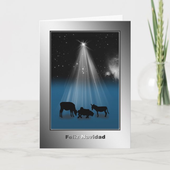 De Festividades Feliz Navidad, "Feliz Natal," cartão espanhol (Frente)