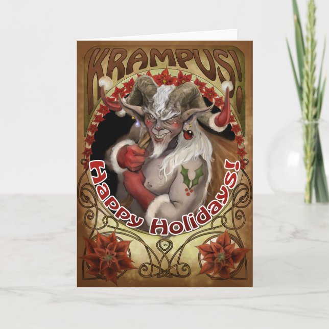 De Festividades Feriados Krampy! Cartão (Frente)