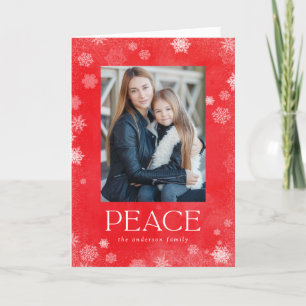 De Festividades Fosco Peace Red Watercolor Cartão com fotos