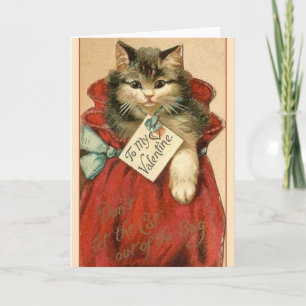 De Festividades Gato do Victorian no cartão do dia dos namorados