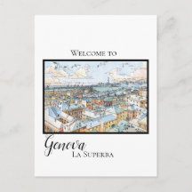 Genova la superba - Cartão postal panorâmico