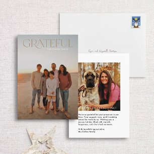 De Festividades Grateful Cheio Foto para moderno Cartão com fotos