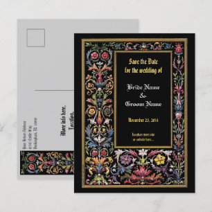 De Festividades Guardar o Cartão Postal Floral Iluminado Medieval
