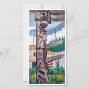 De Festividades Haida Totem Emily Carr Cartão