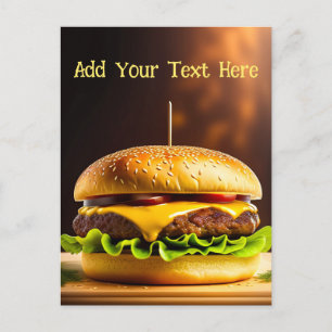 De Festividades Hambúrguer Personalizado - Cartão Postal