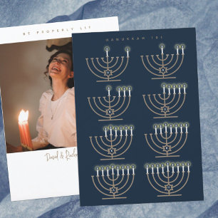 De Festividades Hanukkah 101 foto com cartão Hanukkah
