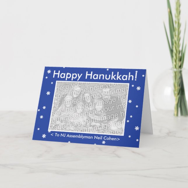 De Festividades HANUKKAH FELIZ! Customizável meu cão vota o cartão (Frente)