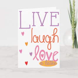 De Festividades Hanukkah "Live Laugh Love a latke" Cartão com Enve